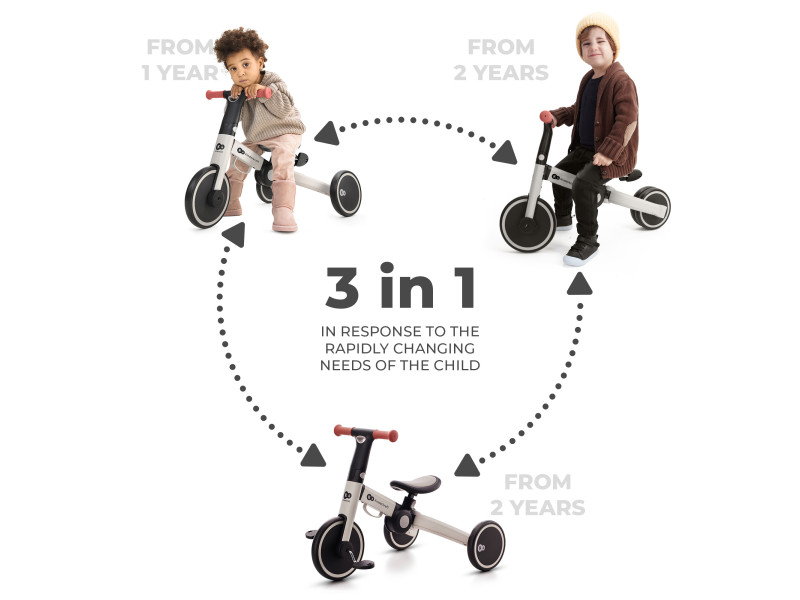 Триколісний велосипед 3 в 1 Kinderkraft 4TRIKE Silver Grey (KR4TRI22GRY0000), Фото 6