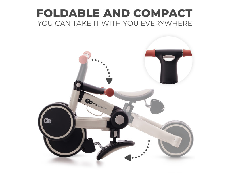 Триколісний велосипед 3 в 1 Kinderkraft 4TRIKE Silver Grey (KR4TRI22GRY0000), Фото 8