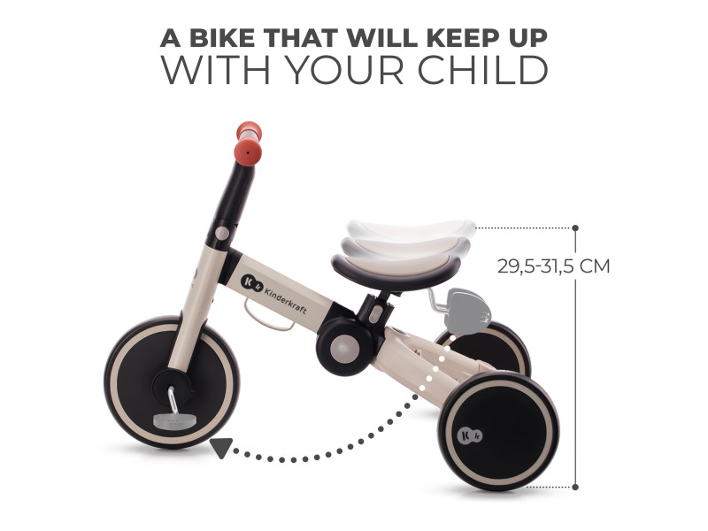 Триколісний велосипед 3 в 1 Kinderkraft 4TRIKE Silver Grey (KR4TRI22GRY0000), Фото 9