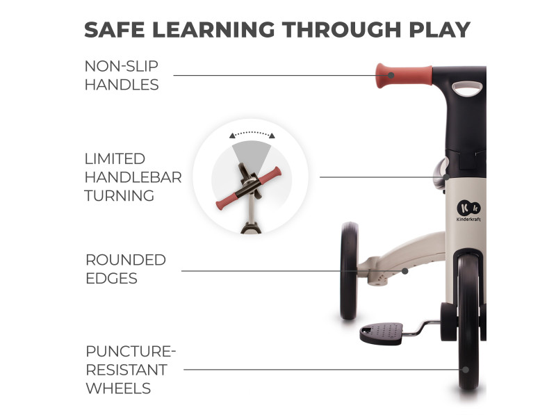 Триколісний велосипед 3 в 1 Kinderkraft 4TRIKE Silver Grey (KR4TRI22GRY0000), Фото 10
