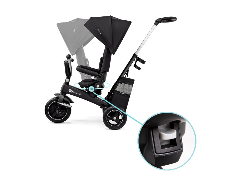 Триколіснийй велосипед Kinderkraft Easytwist Black (KREASY00BLK0000), Фото 9