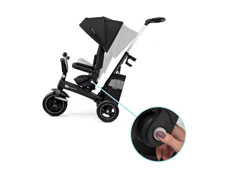 Триколіснийй велосипед Kinderkraft Easytwist Black (KREASY00BLK0000), Фото 10