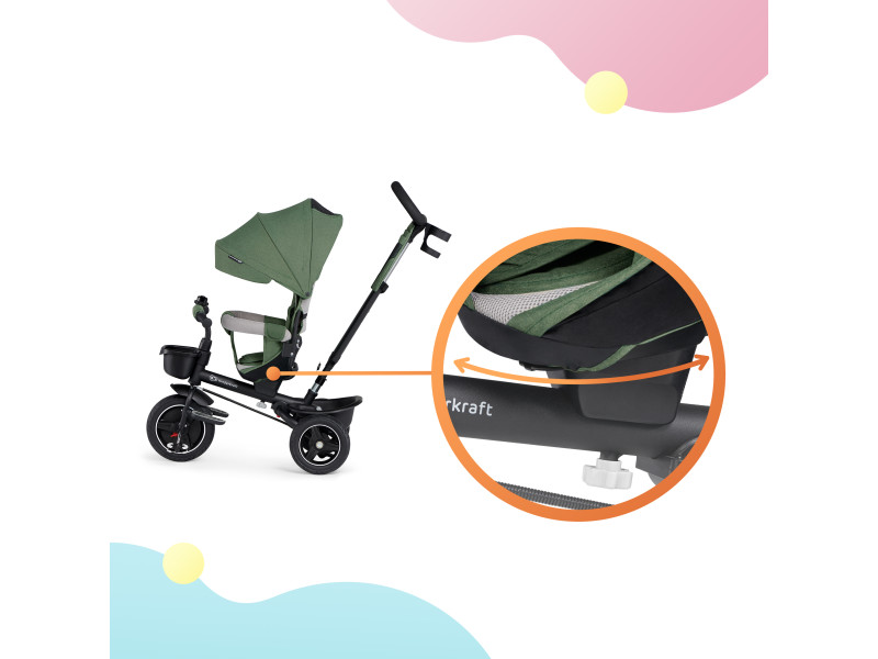 Трехколесный велосипед Kinderkraft Spinstep Pastel Green (KRSPST00GRE0000), Фото 23