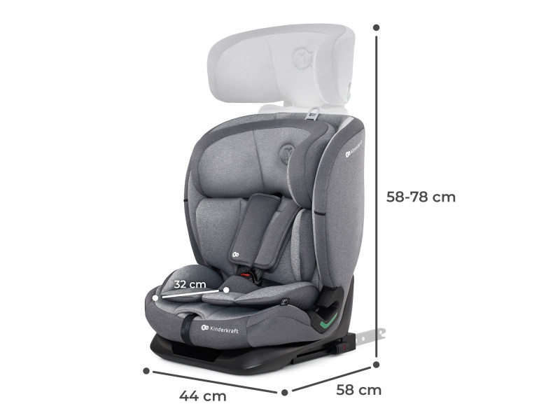 Автокрісло Kinderkraft Oneto3 i-Size Cool Grey (KCONE300GRY000), Фото 7