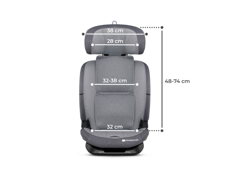Автокрісло Kinderkraft Oneto3 i-Size Cool Grey (KCONE300GRY000), Фото 8
