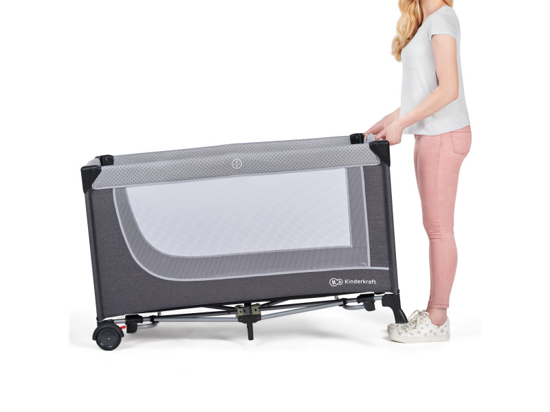 Ліжко-манеж Kinderkraft Leody Grey (KCLEOD00GRY0000), Фото 13