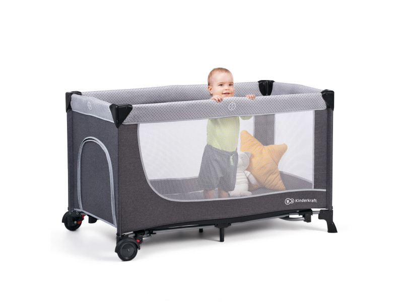 Ліжко-манеж Kinderkraft Leody Grey (KCLEOD00GRY0000), Фото 14