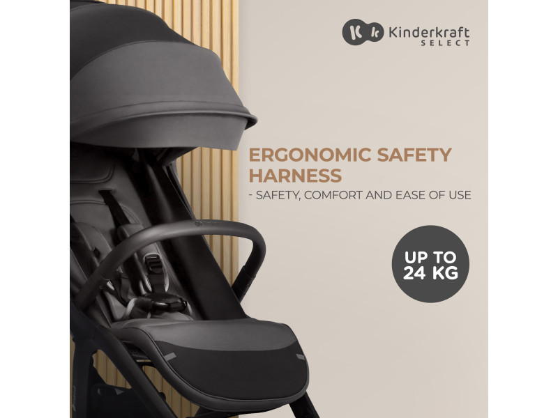 Прогулочная коляска Kinderkraft Nubi 2 Cloudy Grey (KSNUBI02GRY0000), Фото 11