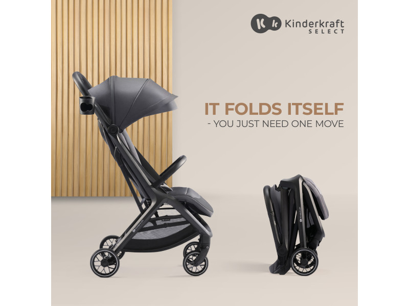 Прогулочная коляска Kinderkraft Nubi 2 Cloudy Grey (KSNUBI02GRY0000), Фото 9