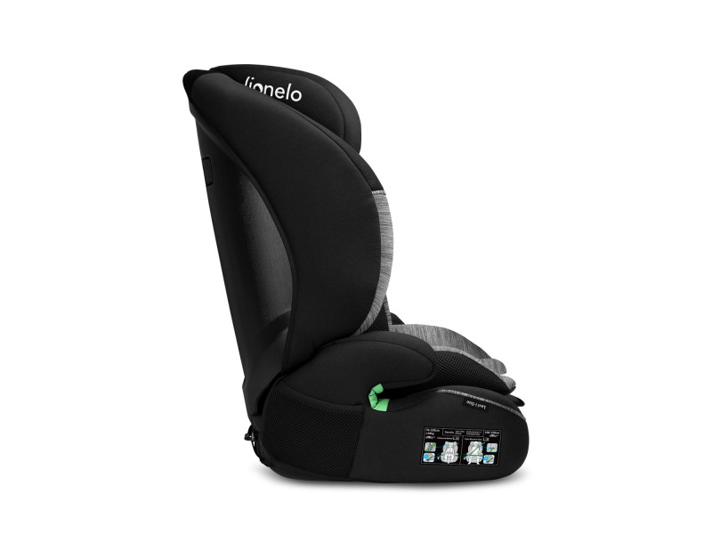 Дитяче автокрісло Lionelo  LEVI  I-SIZE BLACK  GREY, Фото 4