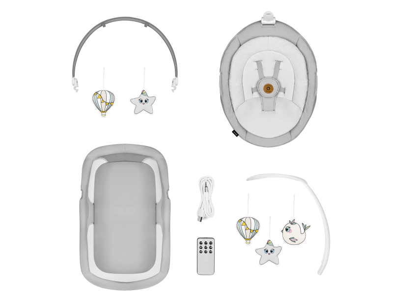 Гойдалка-ліжко Lionelo BELLA SET GREY CONCRETE, Фото 1