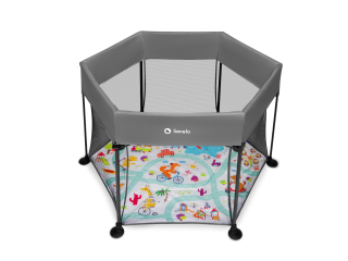 Манеж Lionelo ROEL GREY MULTICOLOR