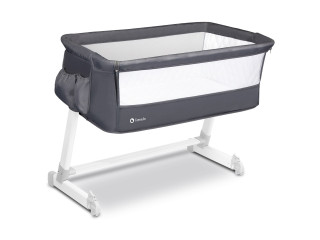 Ліжечко приставне Lionelo THEO DARK GREY
