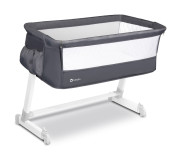 Ліжечко приставне Lionelo THEO DARK GREY