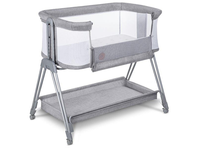 Кроватка приставная Lionelo LUNA GREY CONCRETE, Фото 4