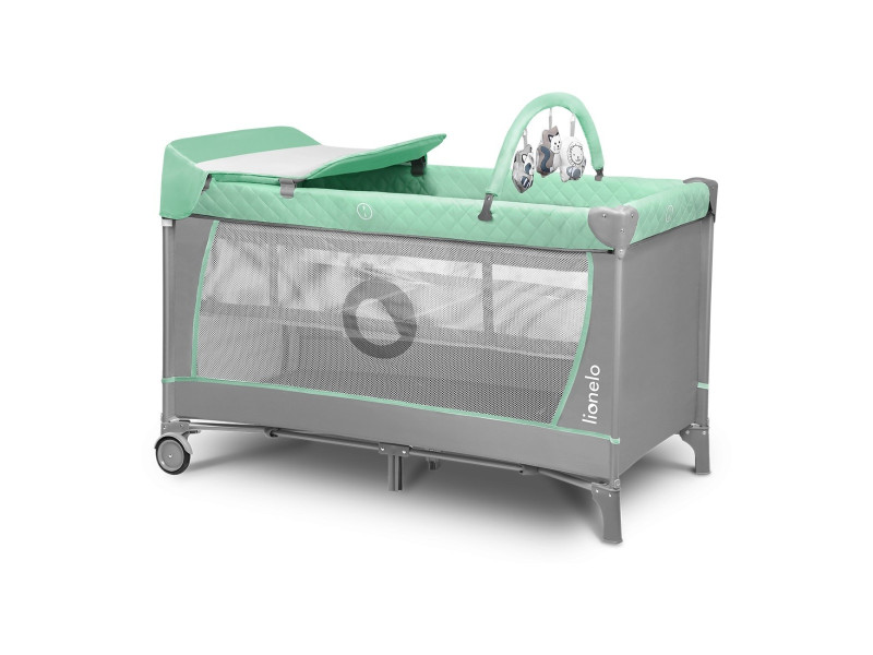 Ліжечко-манеж Lionelo FLOWER TURQUOISE, Фото 1