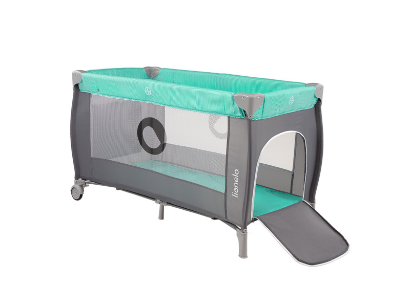 Ліжечко-манеж Lionelo SVEN PLUS TURQUOISE / GREY, Фото 5