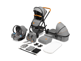 Універсальна коляска 3 в 1 Lionelo AMBER GREY STONE