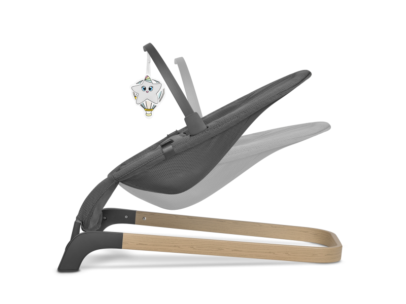 Дитячий шезлонг Lionelo JUNE AIR GREY GRAPHITE, Фото 3