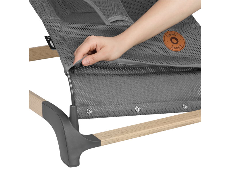 Дитячий шезлонг Lionelo JUNE AIR GREY GRAPHITE, Фото 4