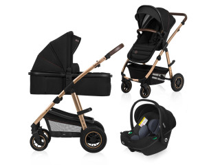 Універсальна коляска 3 в 1 Lionelo AMBER BLACK ONYX