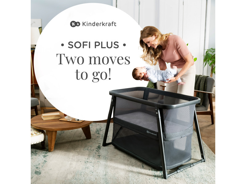 Ліжко-манеж 4 в 1 Kinderkraft Sofi Plus Grey (KLSOFIPLGRY0000), Фото 6