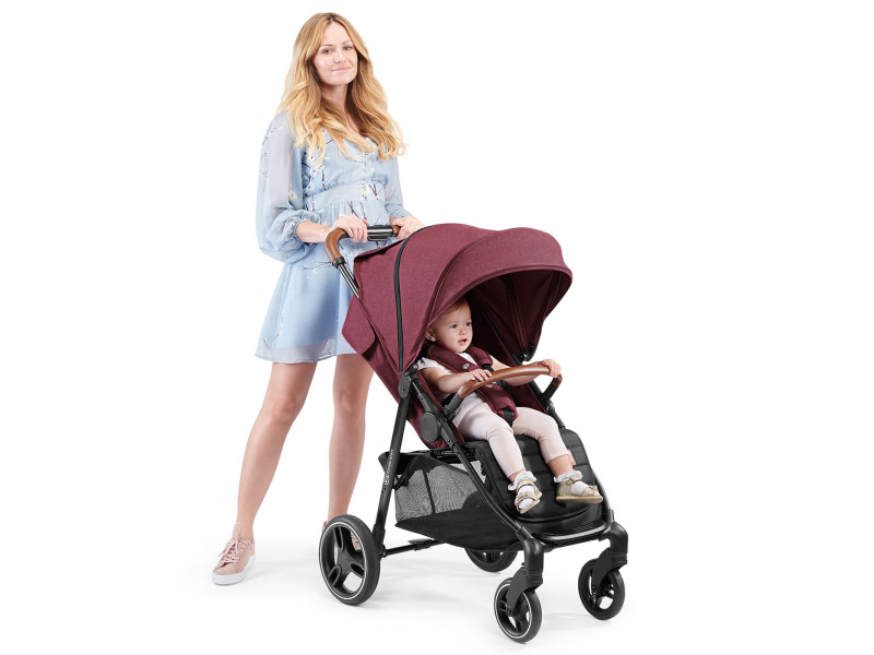 Прогулянкова коляска Kinderkraft Grande 2020 Burgundy (KKWGRANBRG000N), Фото 4