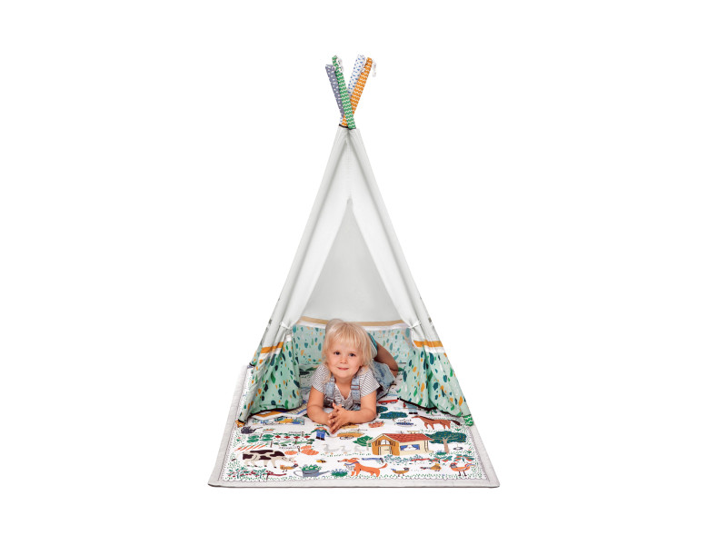 Развивающий коврик-палатка 3 в 1 Kinderkraft Little Gardener (KPLIGA00MUL0000), Фото 12