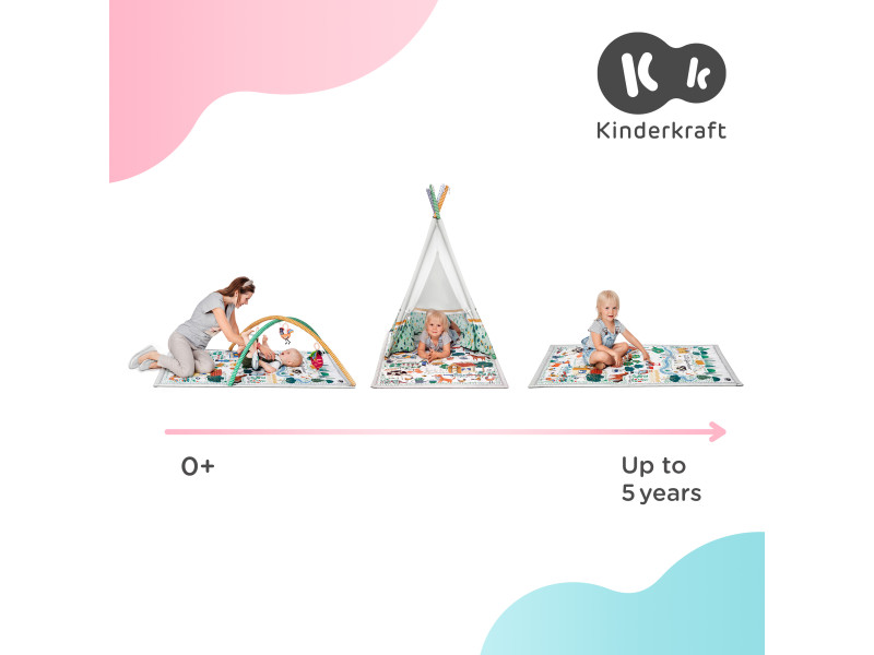 Развивающий коврик-палатка 3 в 1 Kinderkraft Little Gardener (KPLIGA00MUL0000), Фото 16