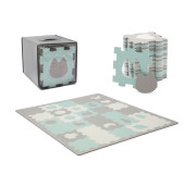 Килимок-пазл Kinderkraft Luno Shapes Mint, 30 елементів (KPLUSH00MIN0000)