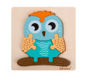 Дерев`яний пазл Akuku A0601, Сова