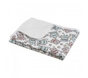 Підстилка для пеленання Akuku A1042 70x50 см, блакитно-рожеві сови