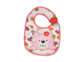 Бавовняний махровий нагрудник  Котик Akuku A0261