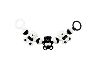 Бряскальце для коляски Ведмедик, чорно-білий Akuku A0468