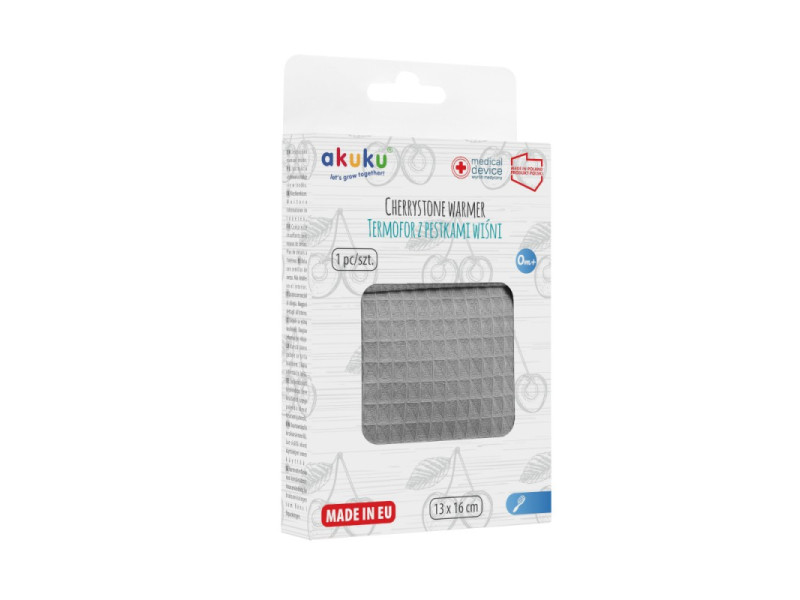 Грілка з вишневими кісточками 13x16 см, сірий Akuku A0635, Фото 3