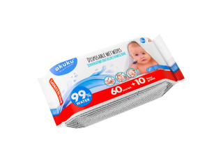 Салфетки влажные, 70 шт. Akuku A0031