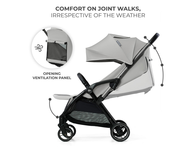 Прогулочная коляска Kinderkraft Apino Dove Grey (KSAPIN00GRY0000), Фото 12