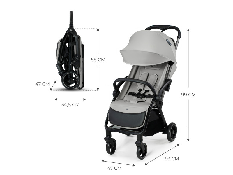 Прогулочная коляска Kinderkraft Apino Dove Grey (KSAPIN00GRY0000), Фото 13