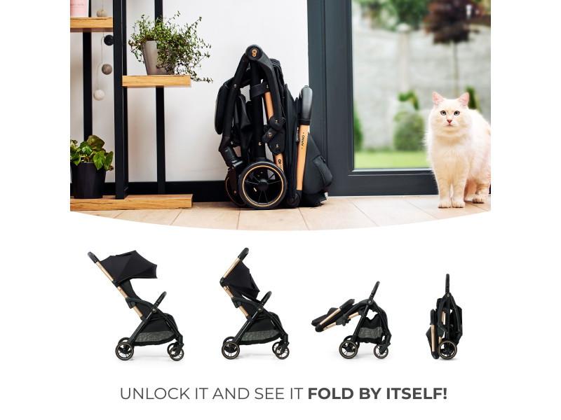 Прогулянкова коляска Kinderkraft Apino Raven Black (KSAPIN00BLK0000), Фото 12