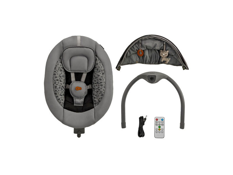 Крісло-гойдалка Kinderkraft Lumi 2 Dark Grey (KBLUMI02DGR0000), Фото 15