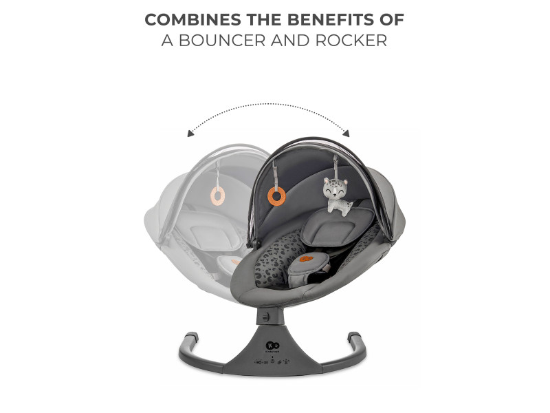 Крісло-гойдалка Kinderkraft Lumi 2 Dark Grey (KBLUMI02DGR0000), Фото 3