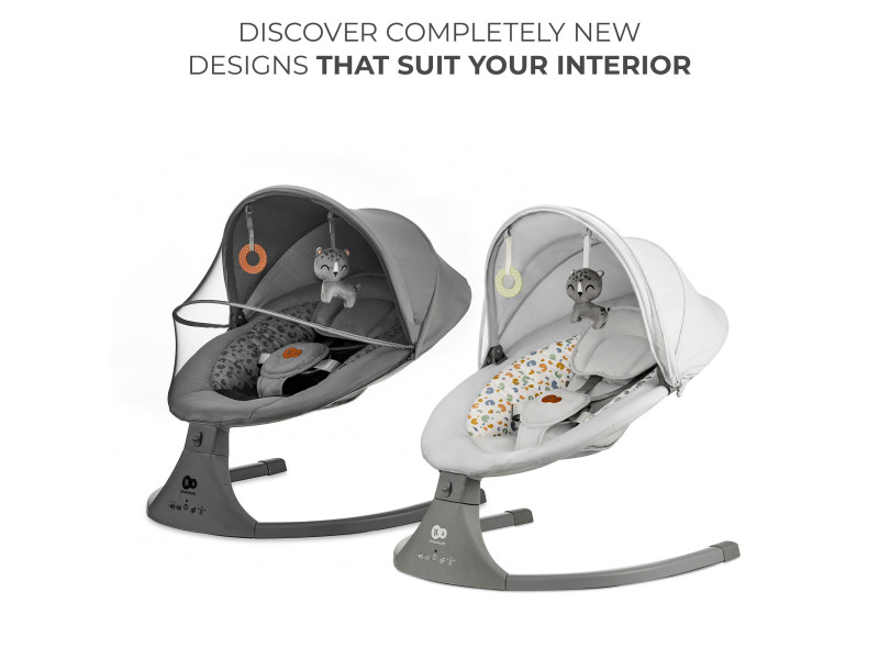 Крісло-гойдалка Kinderkraft Lumi 2 Dark Grey (KBLUMI02DGR0000), Фото 4