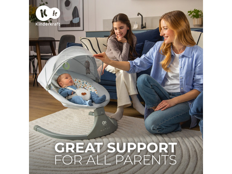 Крісло-гойдалка Kinderkraft Lumi 2 Dark Grey (KBLUMI02DGR0000), Фото 7