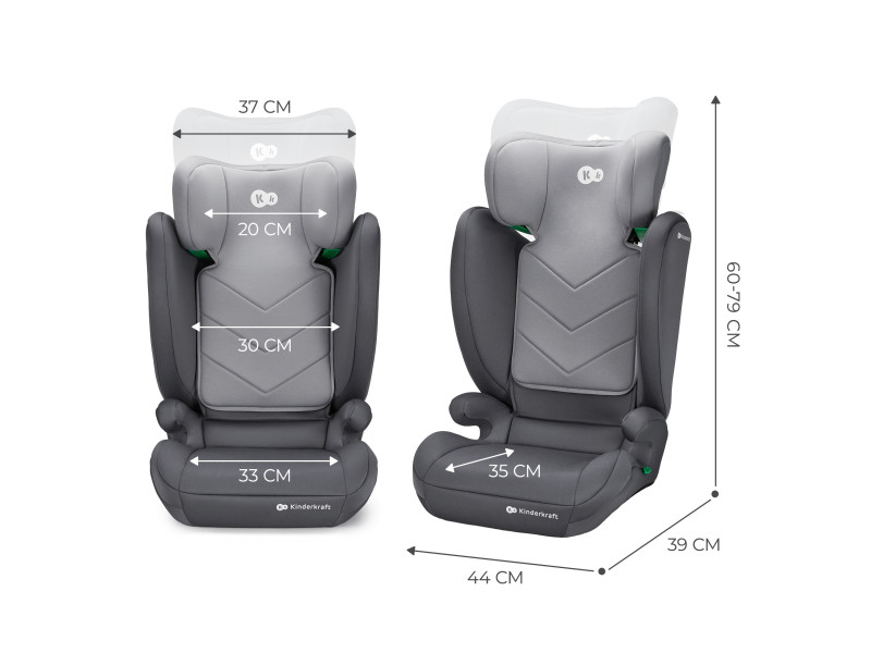 Автокрісло Kinderkraft i-Spark Grey (KCISPA00GRY0000), Фото 4