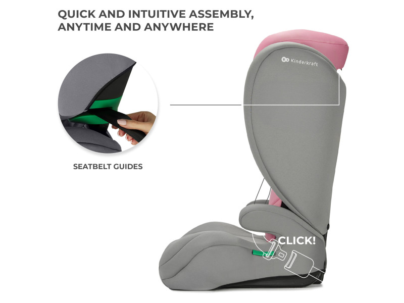 Автокрісло Kinderkraft i-Spark Pink (KCISPA00PNK0000), Фото 11