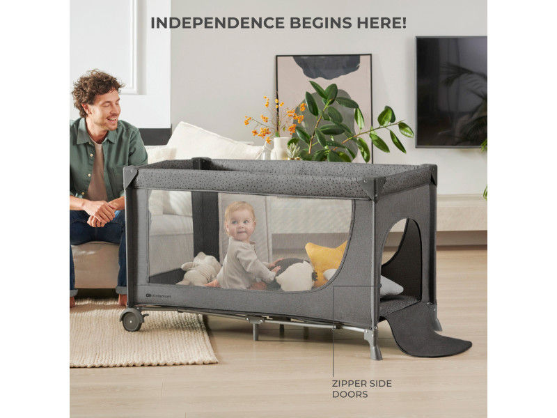 Ліжко-манеж Kinderkraft Joy 2 Dark Grey (KLJOY02DGR00000), Фото 6