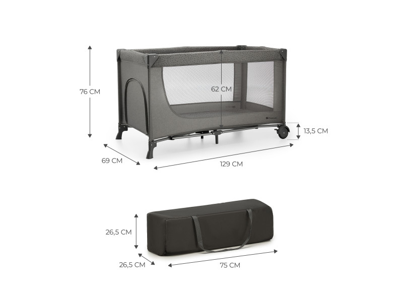 Ліжко-манеж Kinderkraft Joy 2 Dark Grey (KLJOY02DGR00000), Фото 8