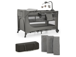 Кровать-манеж с пеленатором Kinderkraft Joy 2 Dark Grey (KLJOY02DGR000AC)