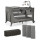 Ліжко-манеж с пеленатором Kinderkraft Joy 2 Dark Grey (KLJOY02DGR000AC)