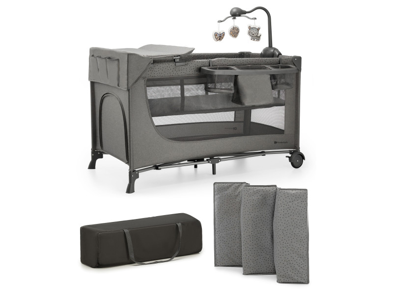 Ліжко-манеж с пеленатором Kinderkraft Joy 2 Dark Grey (KLJOY02DGR000AC), Фото 1